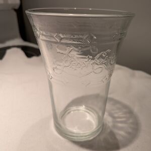Vintage Pepsi Cola Flared Rim Drinking Clear Glass 5" 1970s